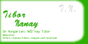 tibor nanay business card